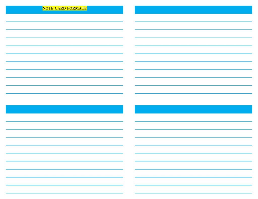 Free Printable 5x8 Notecard Template