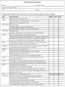 Building Maintenance Checklist Template