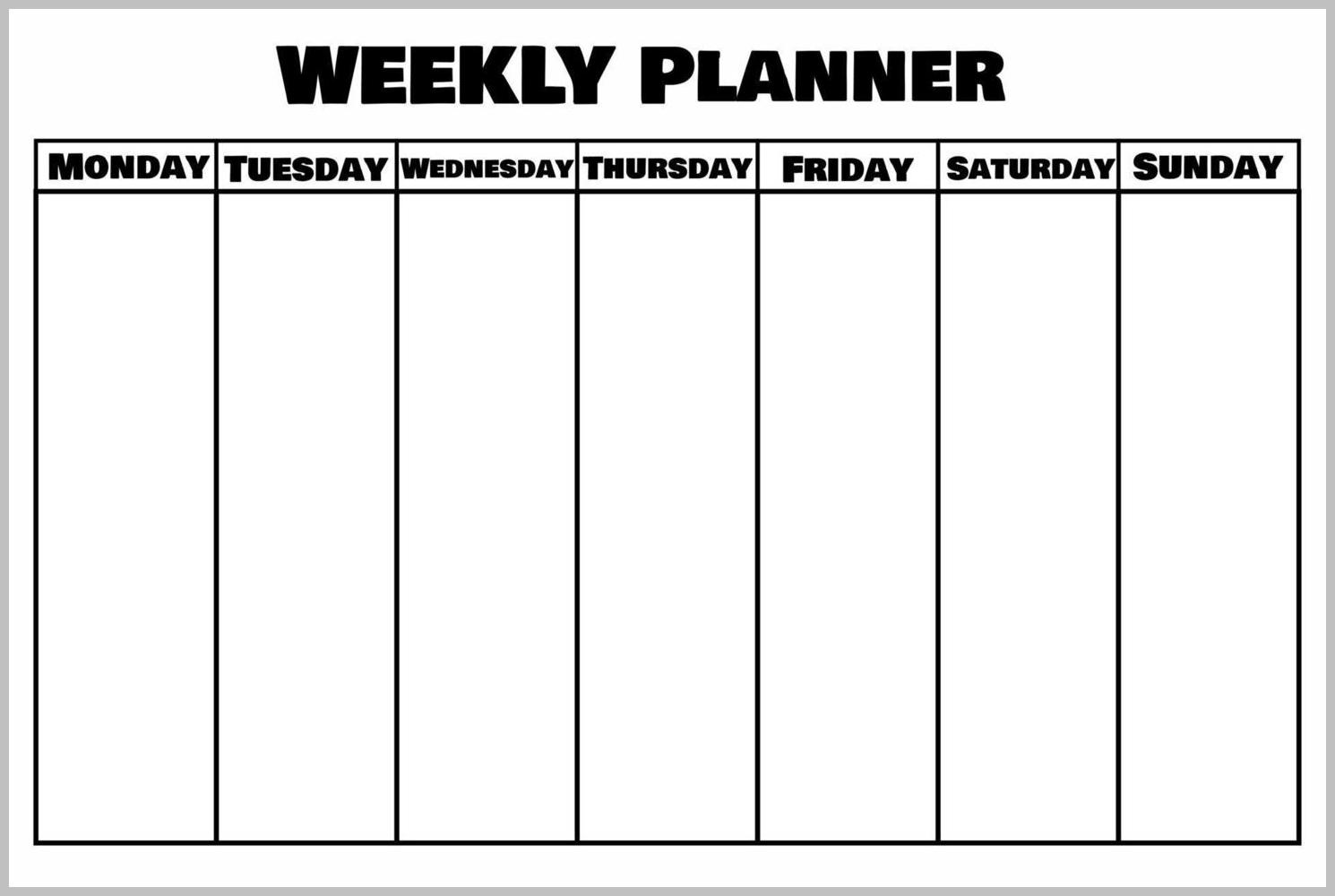 Example Weekly Schedule Template Example Weekly Schedule Template