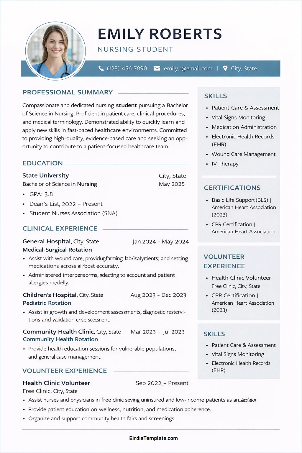 Nursing Student Resume Template Nursing Student Resume Template Word