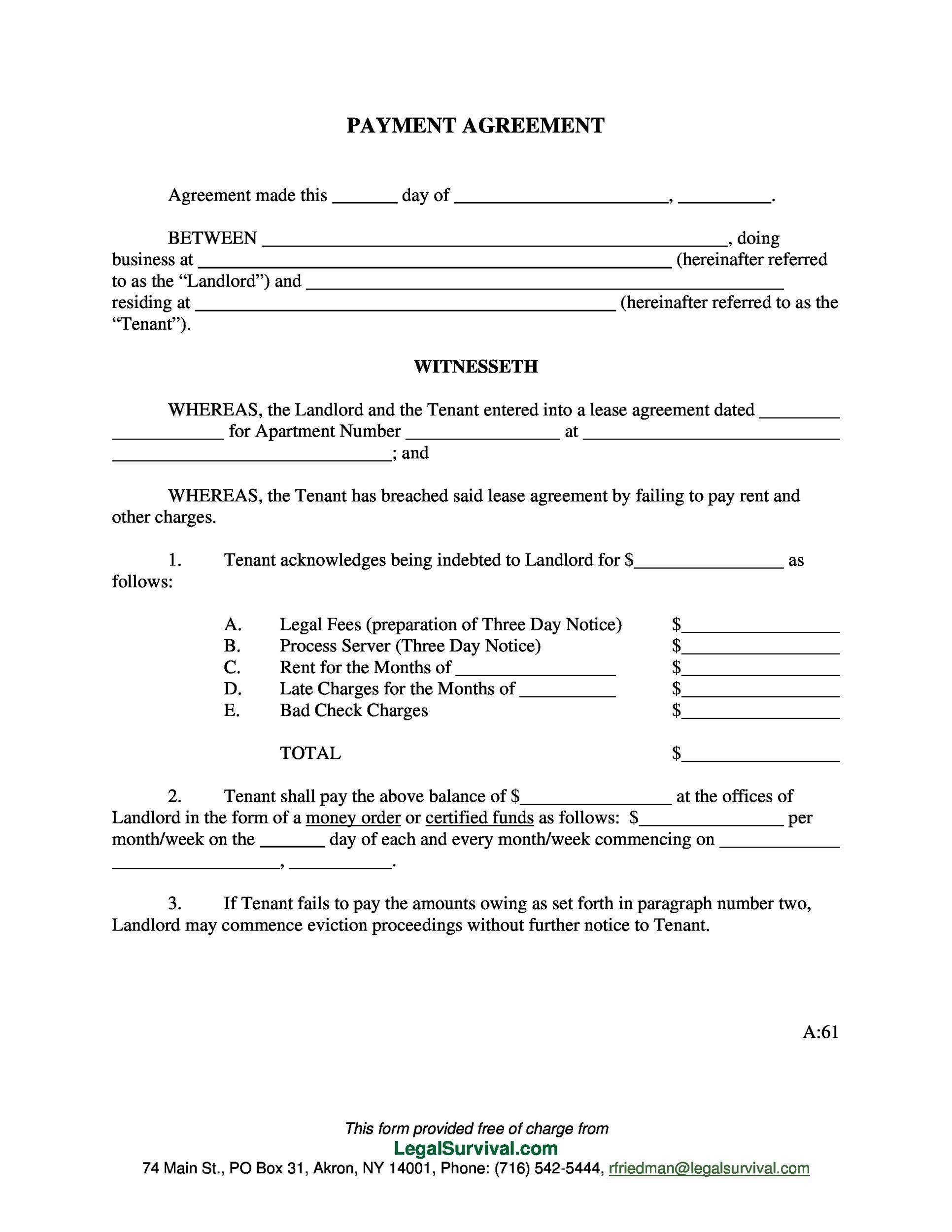 Payment Plan Agreement Template Payment Plan Agreement Template
