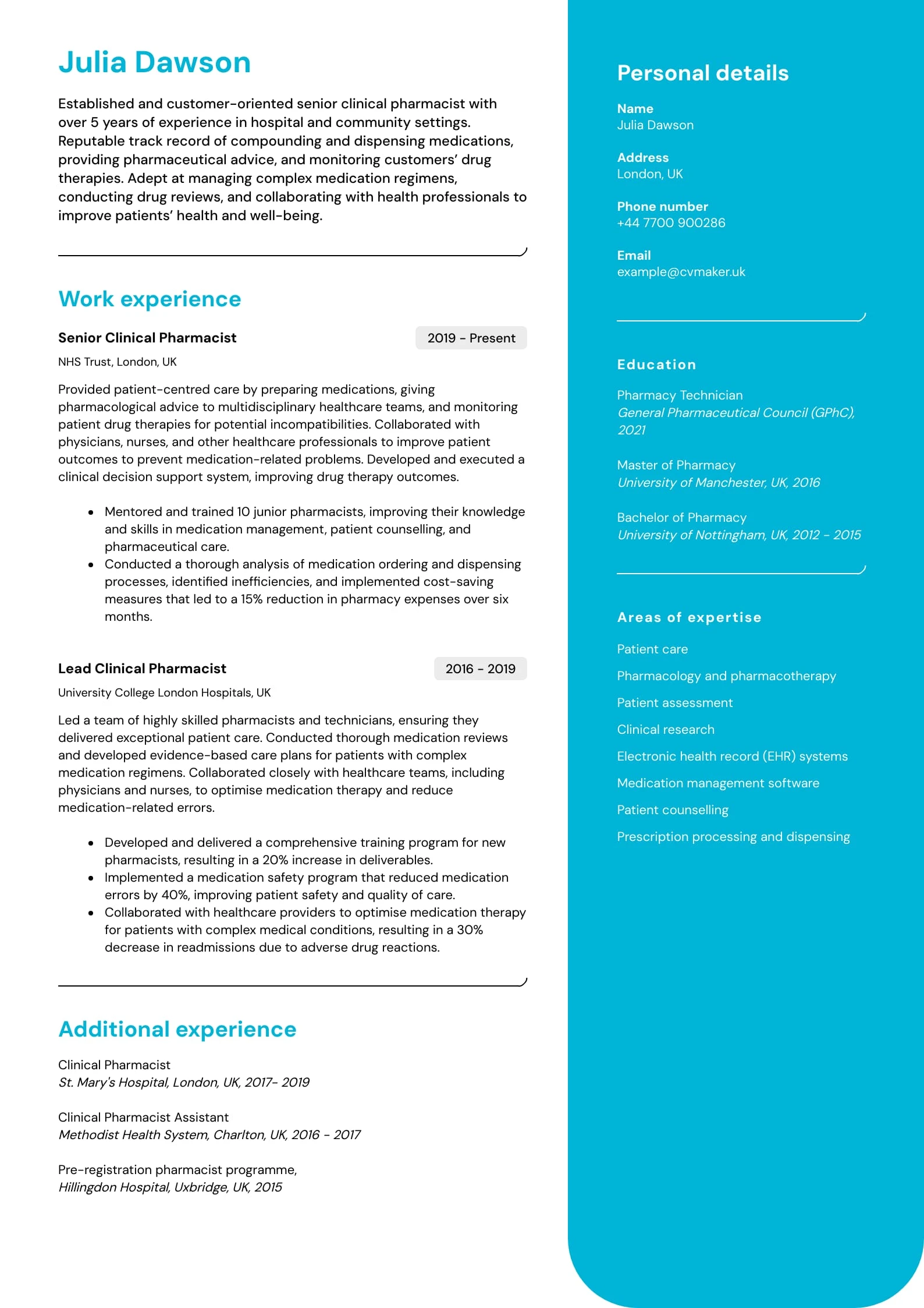 Pharmacist Resume Template Sample Pharmacist Resume Template Sample