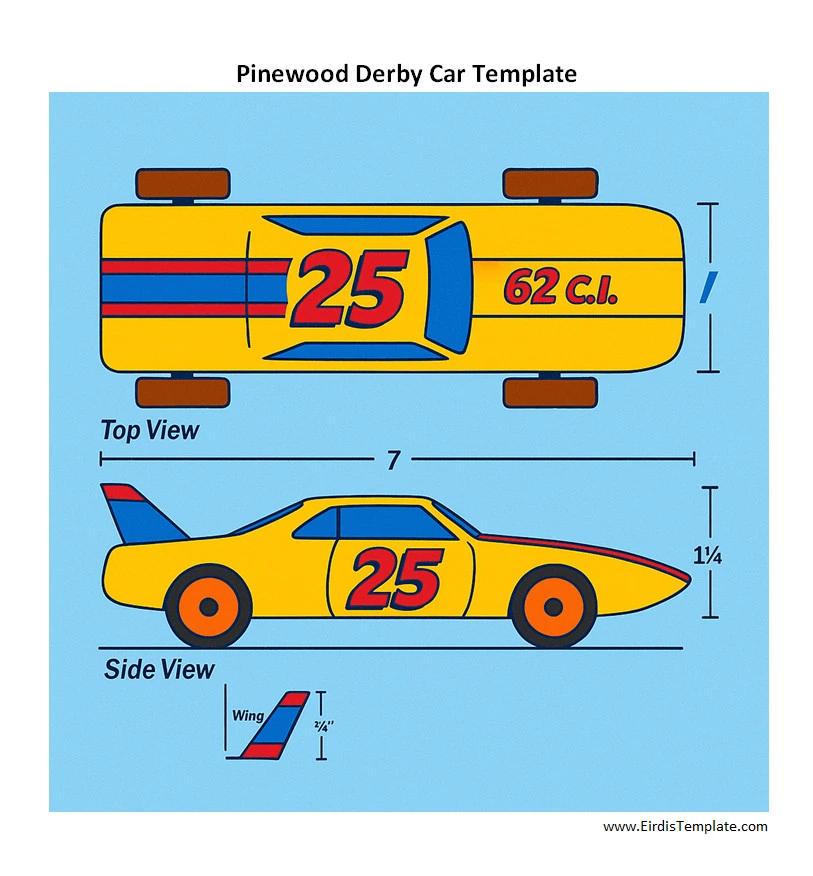 Pinewood Derby Car Template Pinewood Derby Car Template