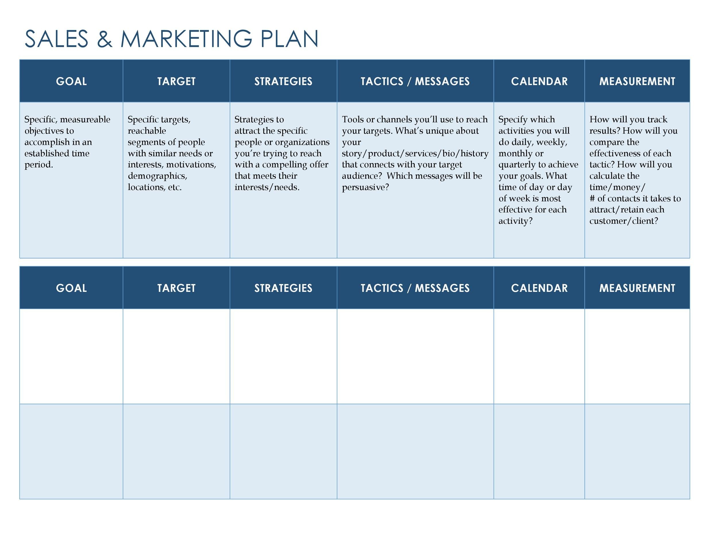 Sales Strategies Template Example Sales Strategies Template Example