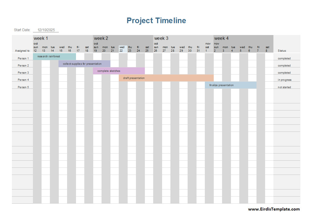 Simple Project Timeline Template Simple Project Timeline Template