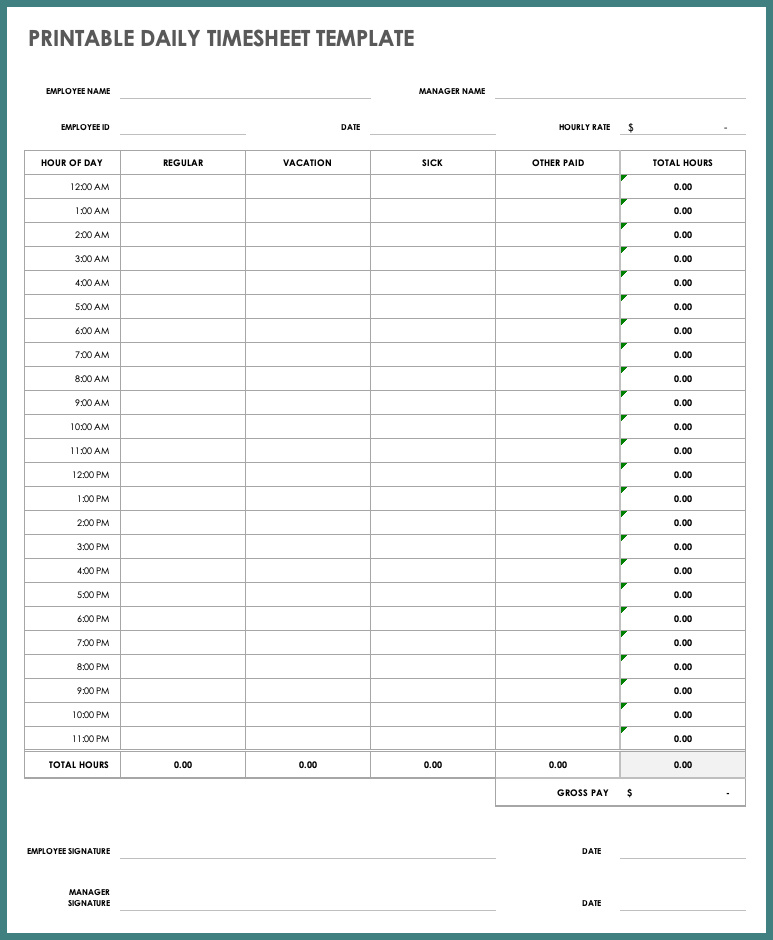 Time Card Template Sample Time Card Template Sample