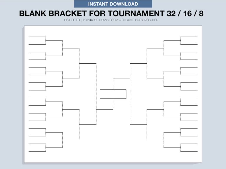 Free Printable Tournament Bracket Template