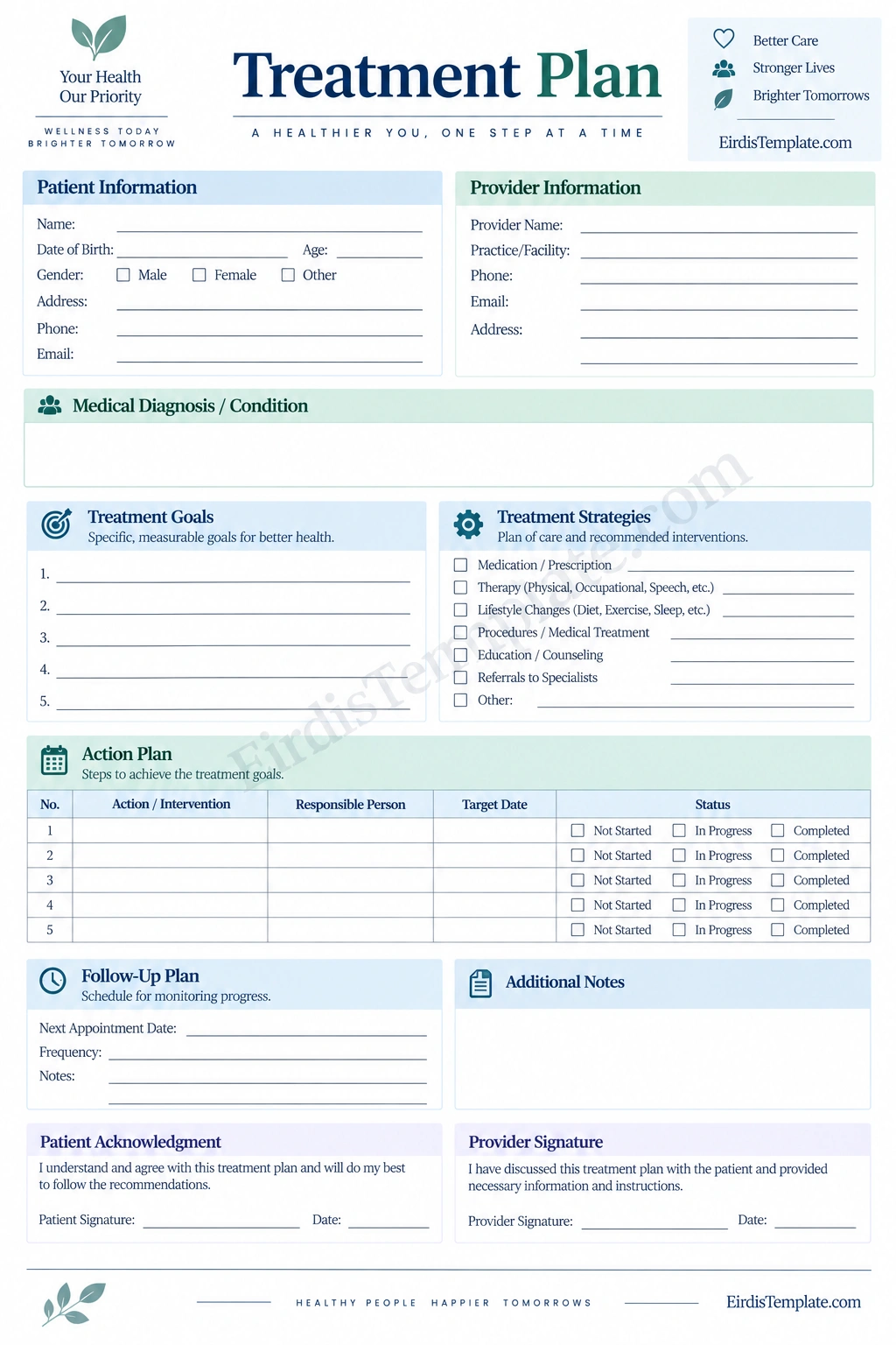 Treatment Plan Template