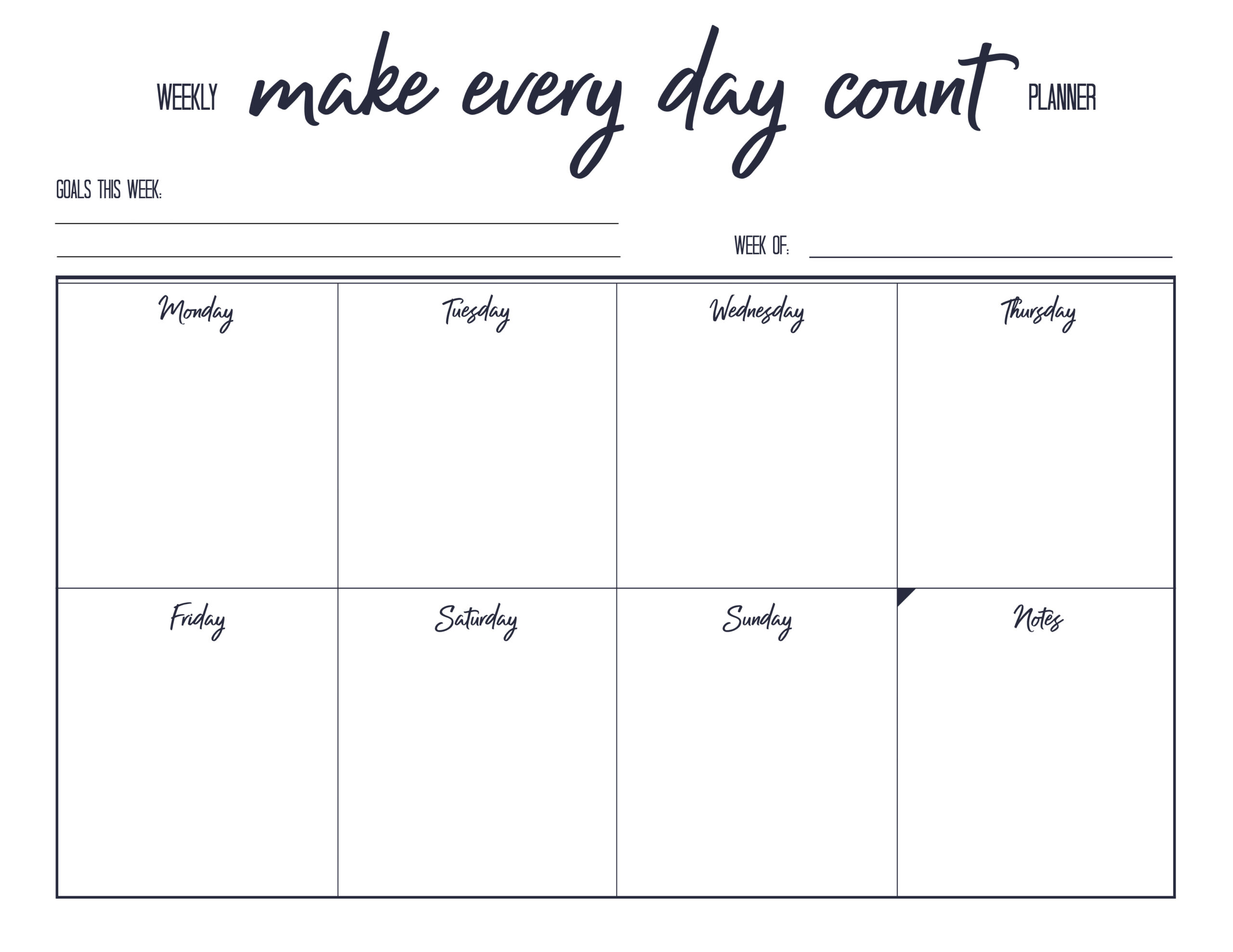 Weekly Calendar Template Weekly Calendar Template