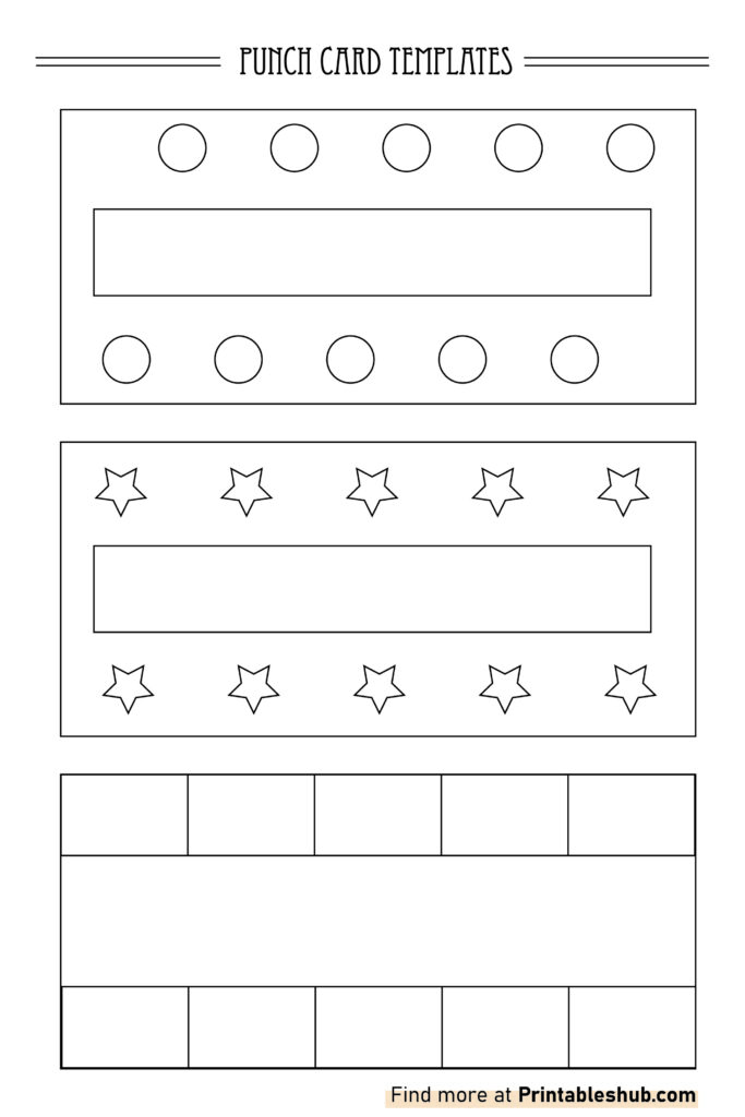 attendance punch card template attendance punch card template