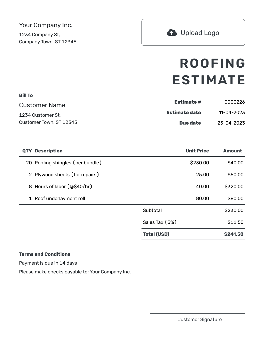 free roofing estimate template excel free roofing estimate template excel