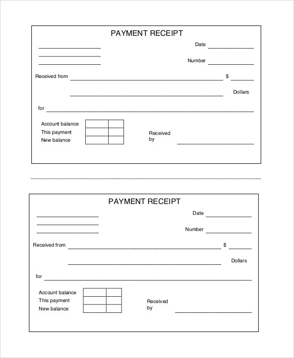 payment receipt template word payment receipt template word