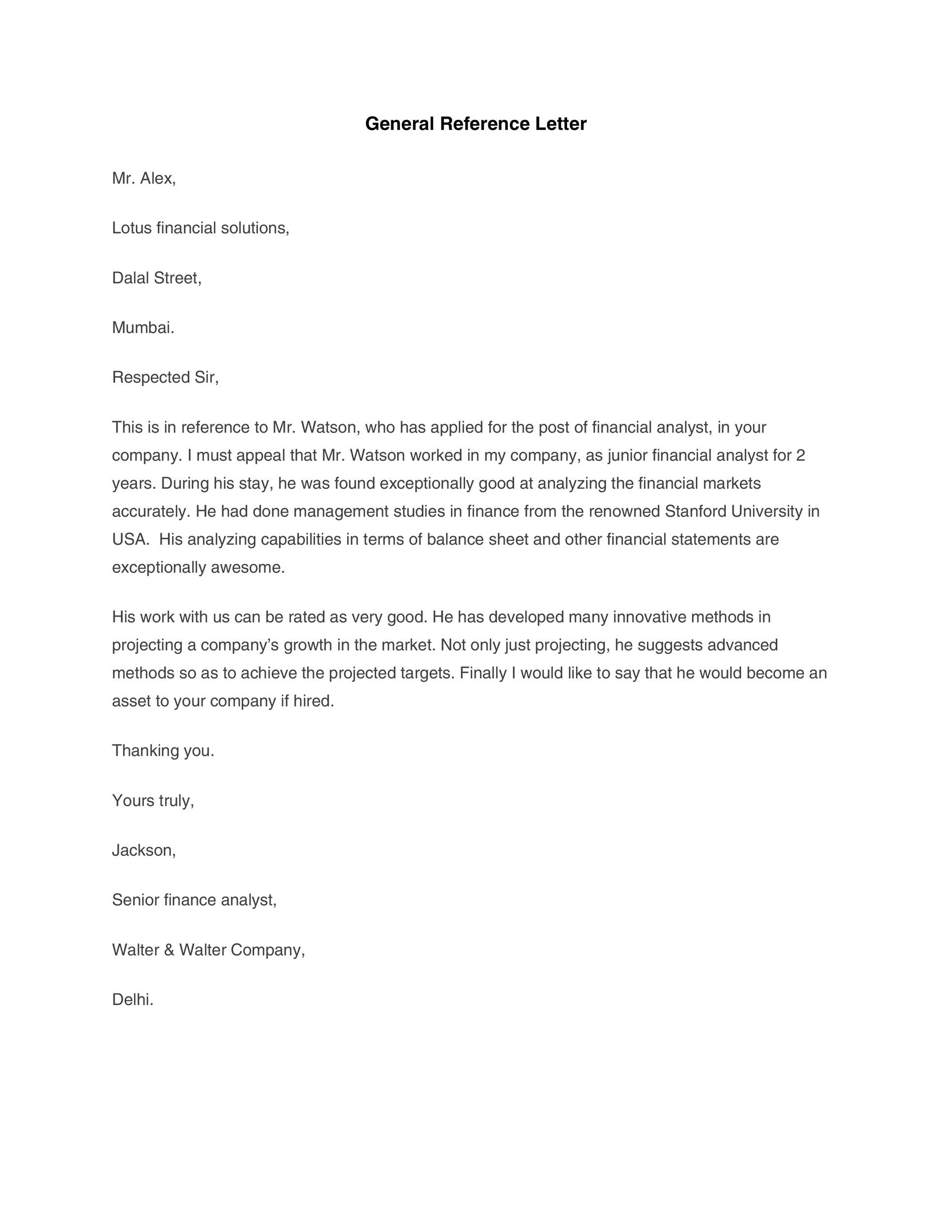 personal letter of recommendation sample personal letter of recommendation sample
