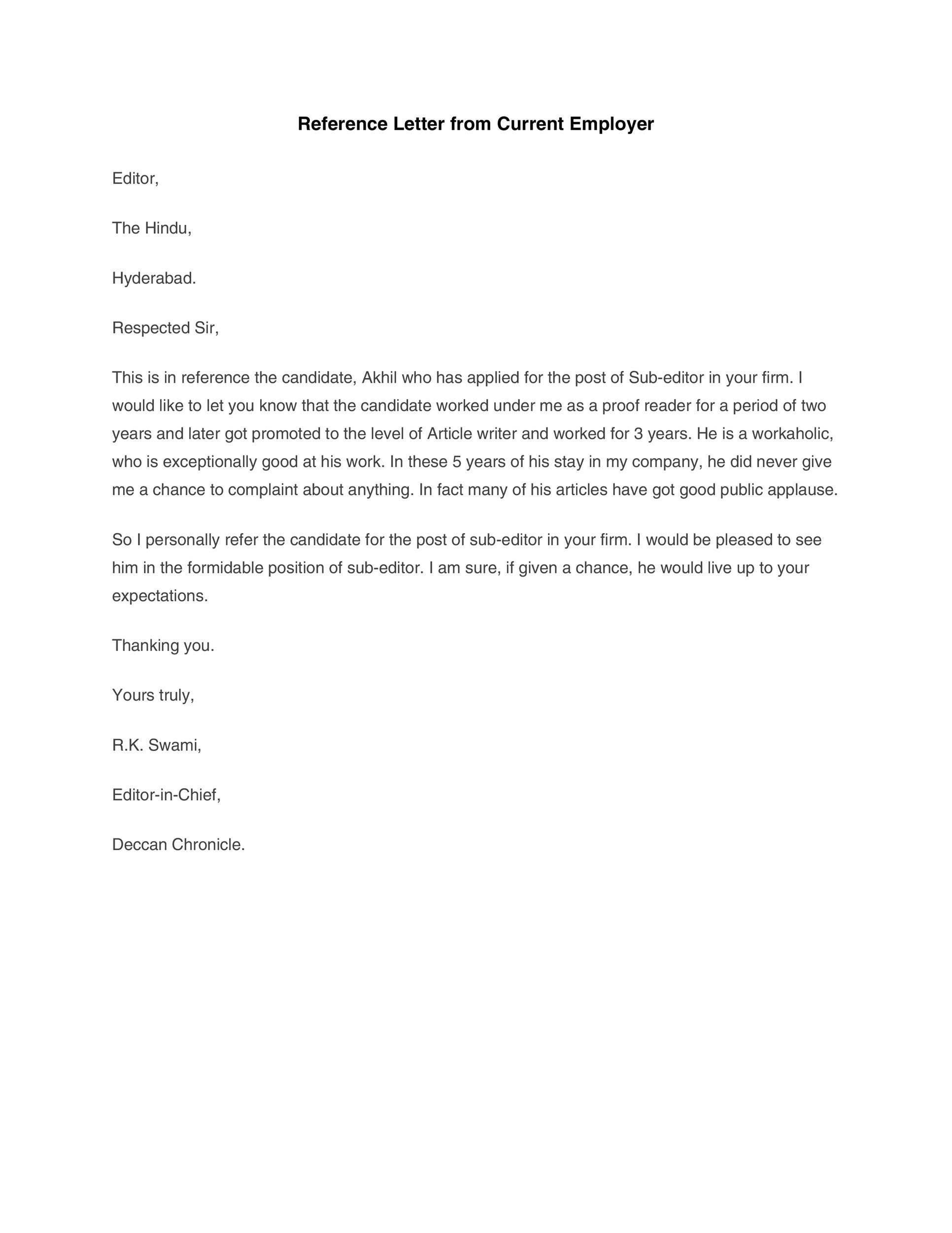 personal letter of recommendation personal letter of recommendation