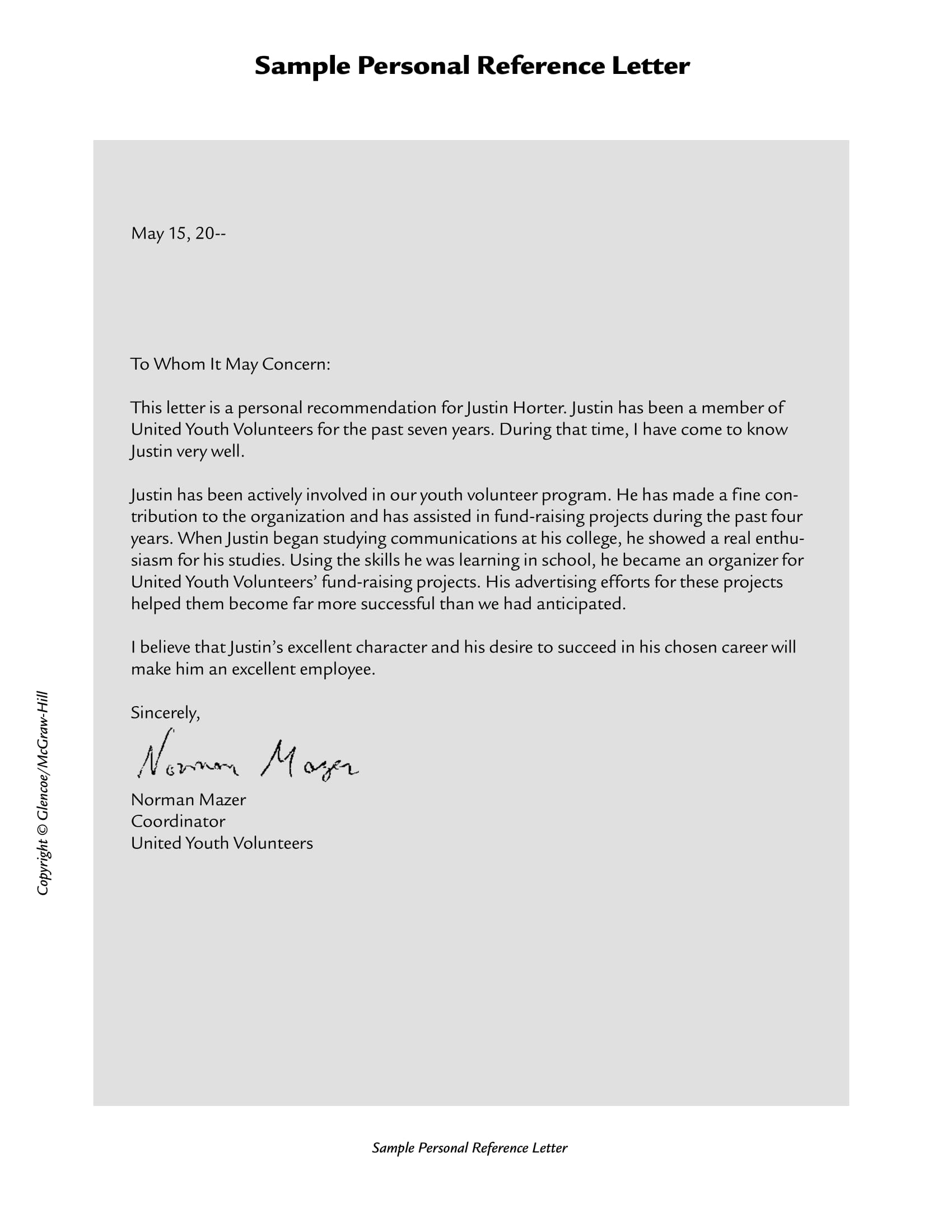 personal reference letter examples personal reference letter examples