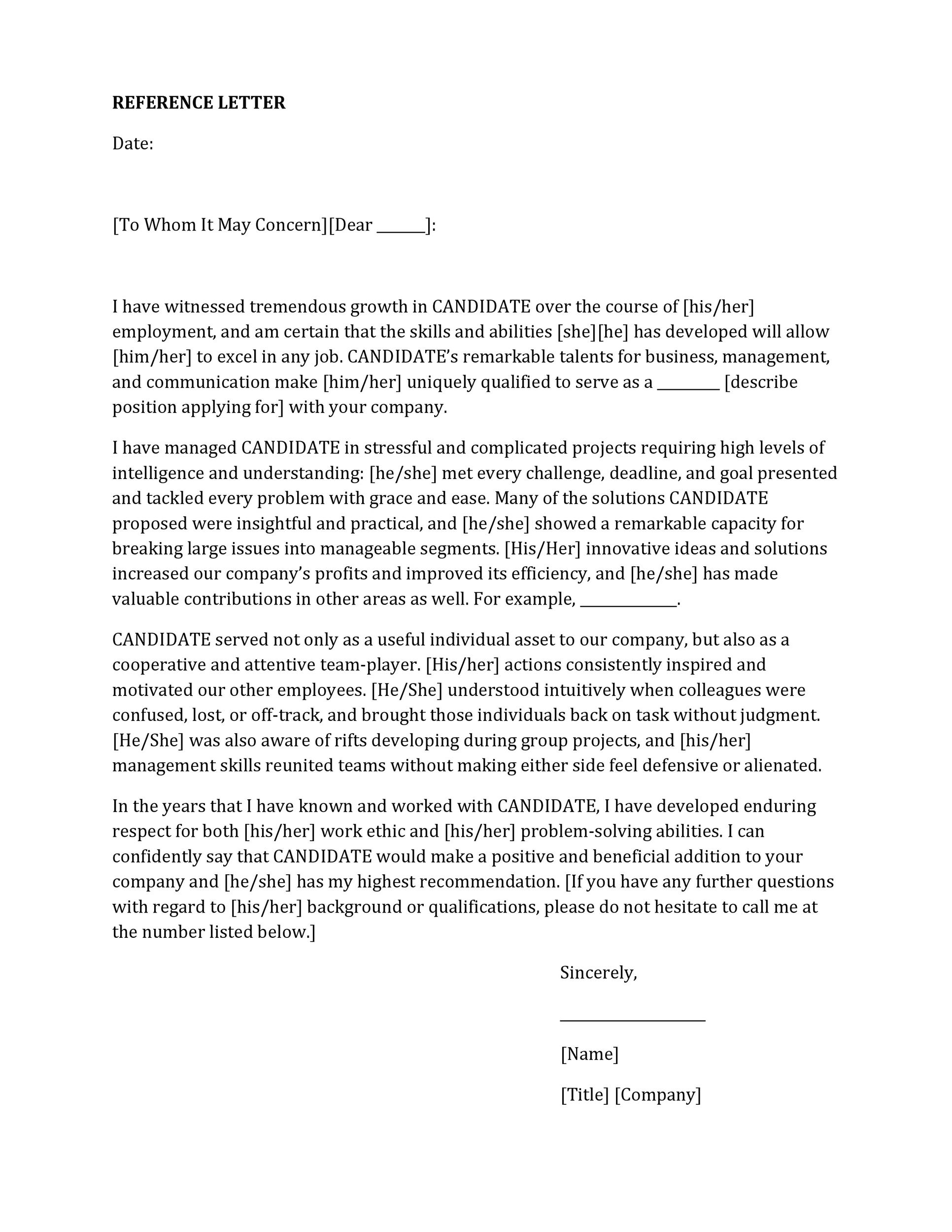 personal reference letter sample personal reference letter sample