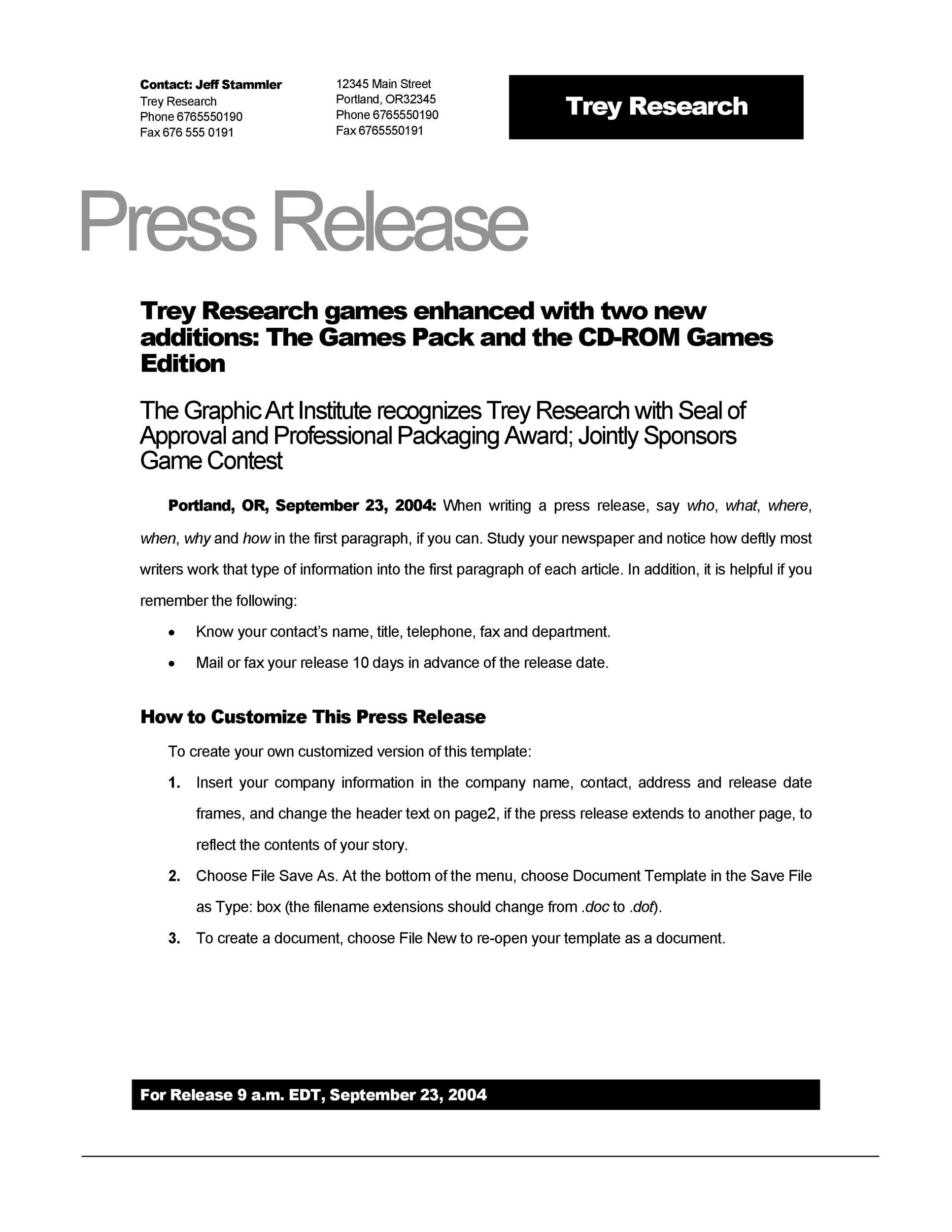 press release template free download press release template free download