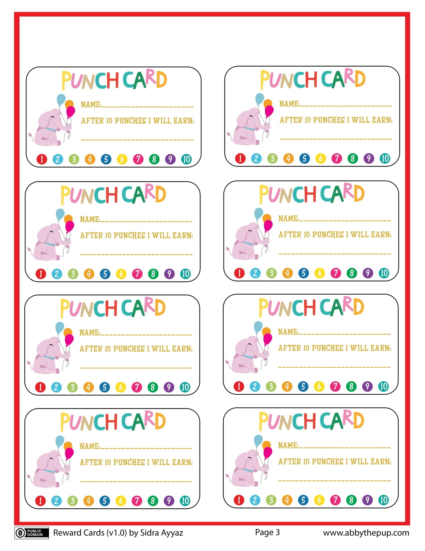 reward punch card template free reward punch card template free
