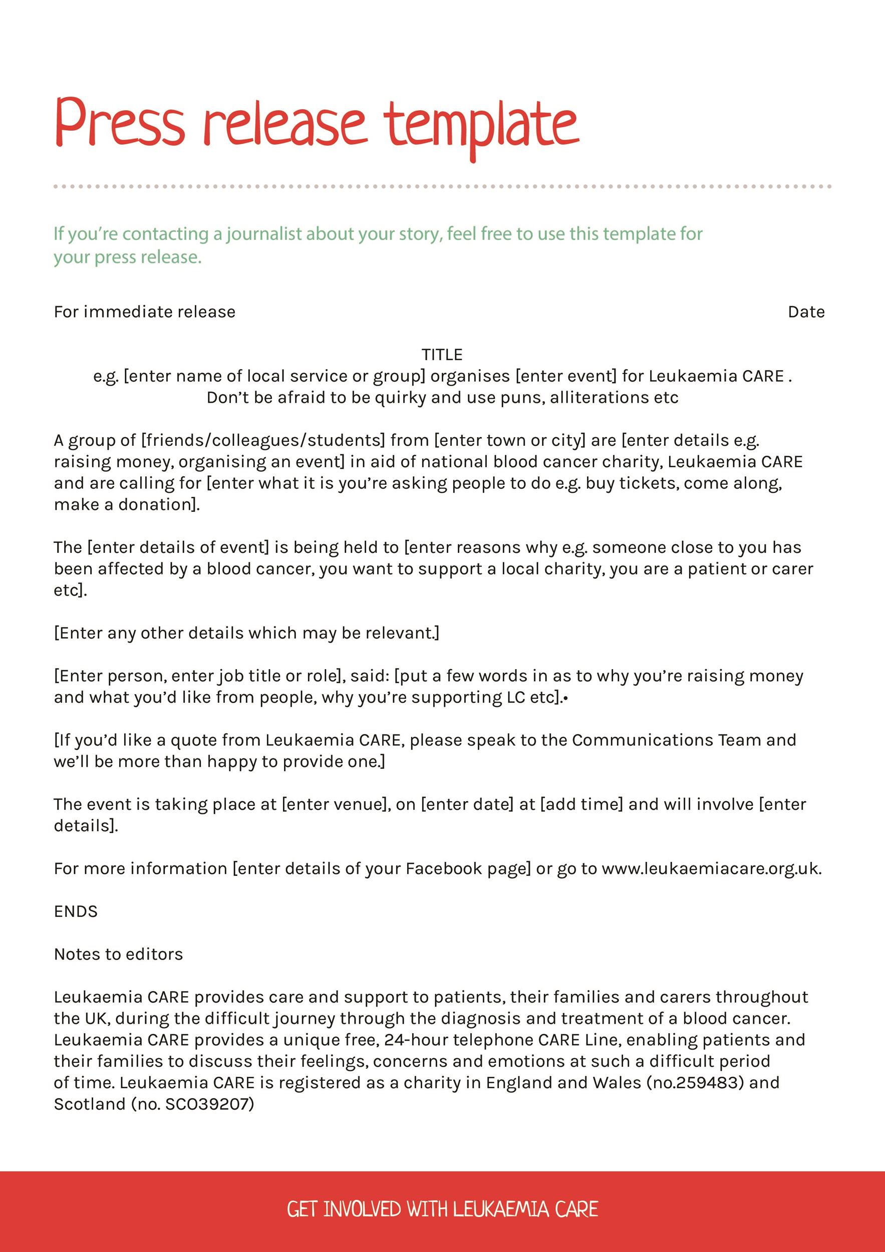 simple press release template simple press release template